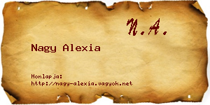 Nagy Alexia névjegykártya
